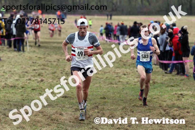 Senior men, 2018 Northern Cross Country Champs., Harewood House, Leeds. Photo: David T. Hewitson/Sports for All Pics